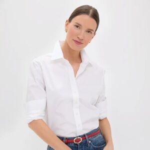 White Oxford Boyfriend Button Down Shirt